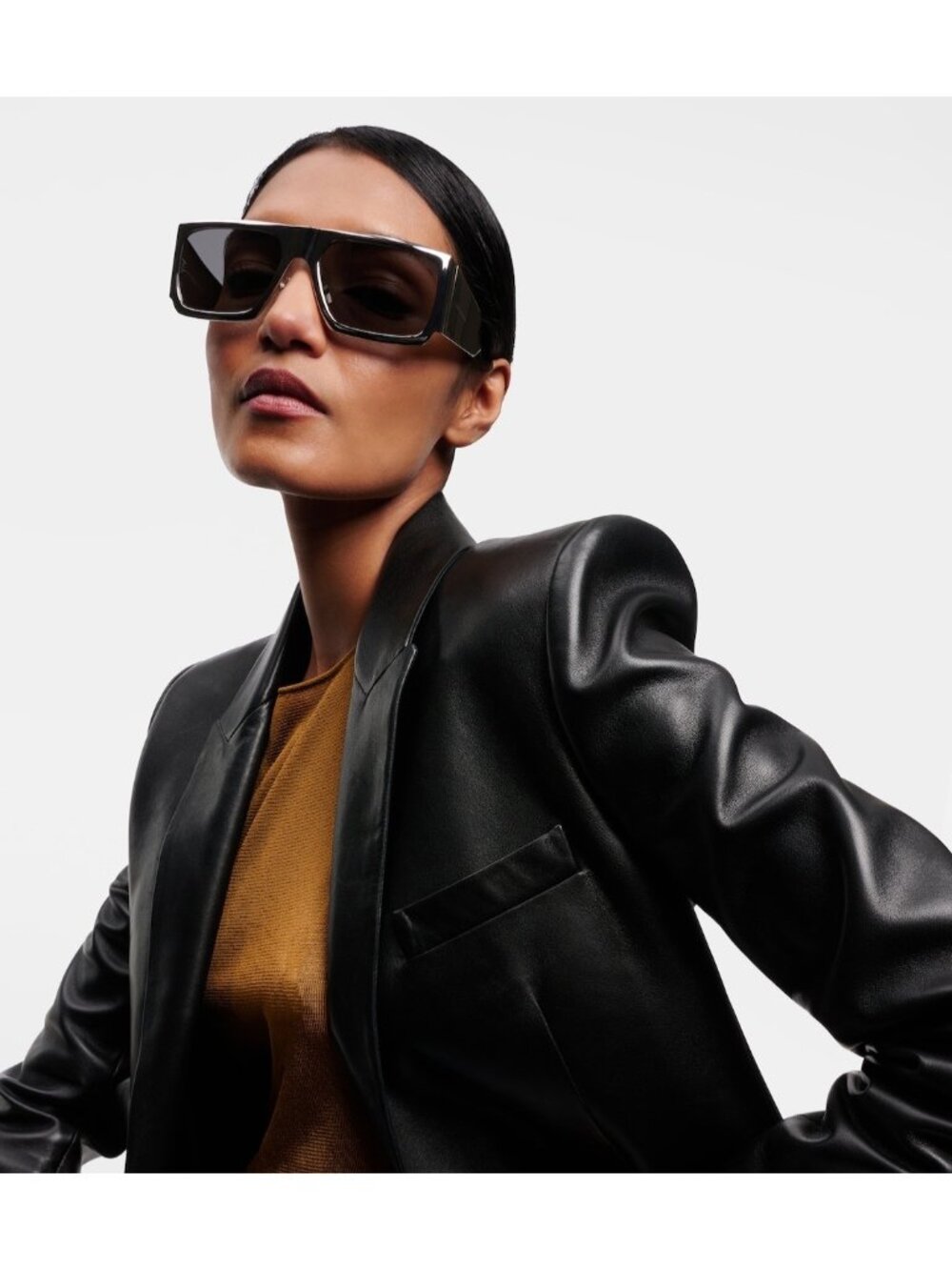SAINT LAURENT SL 635 flat-top silver metal sunglasses - Picture 2 of 13